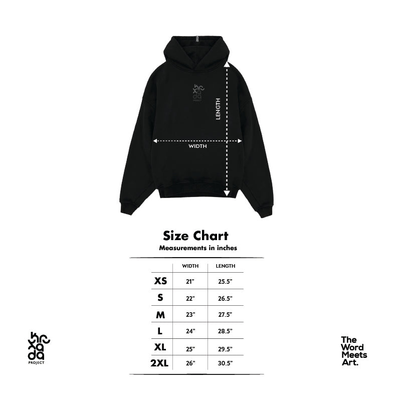 Alpha and Omega Oversized Pullover Hoodie BLACK Variant