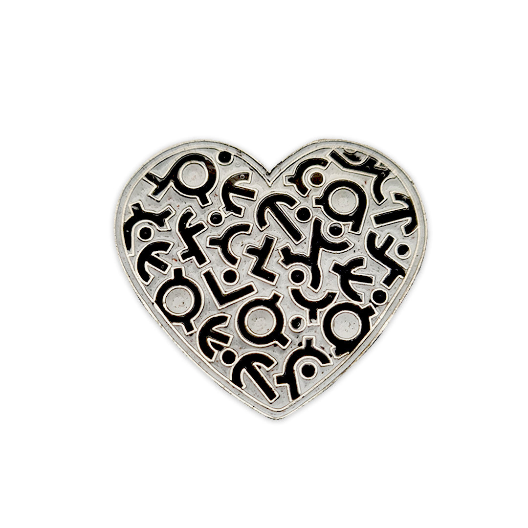 Black // Perfect Love Casts Out Fear Enamel Pin 1 / 70