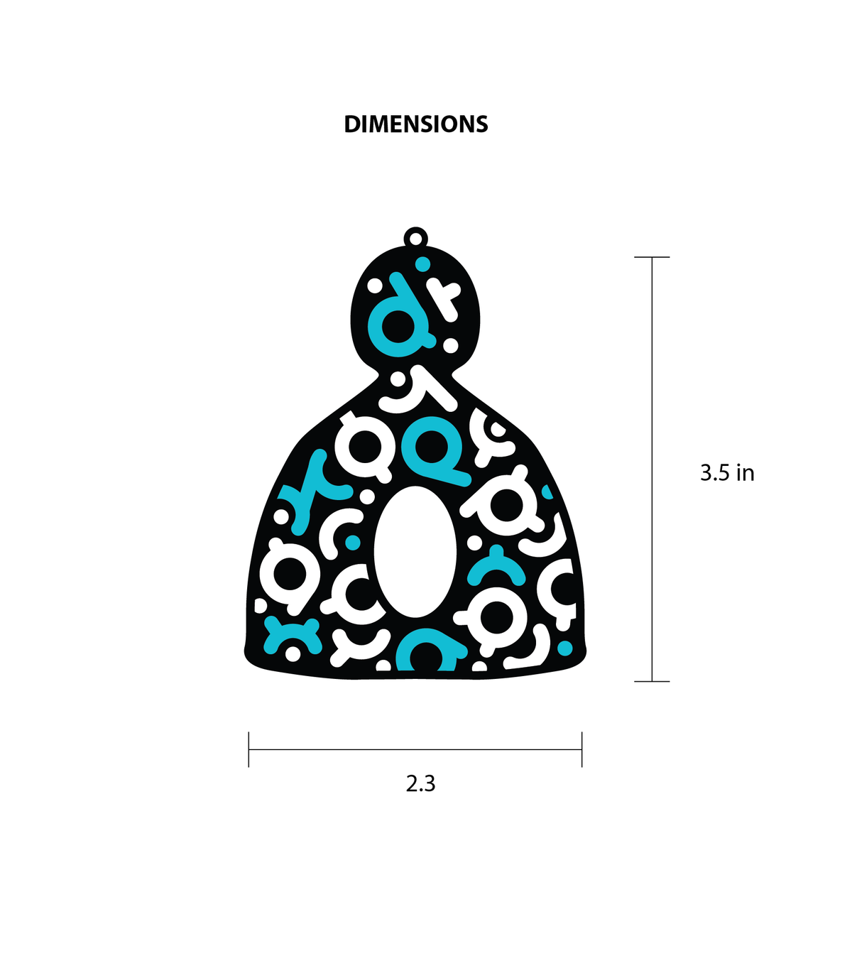 1 of 50 Diyos ang Nagpupuno Keychain // Blue and Black