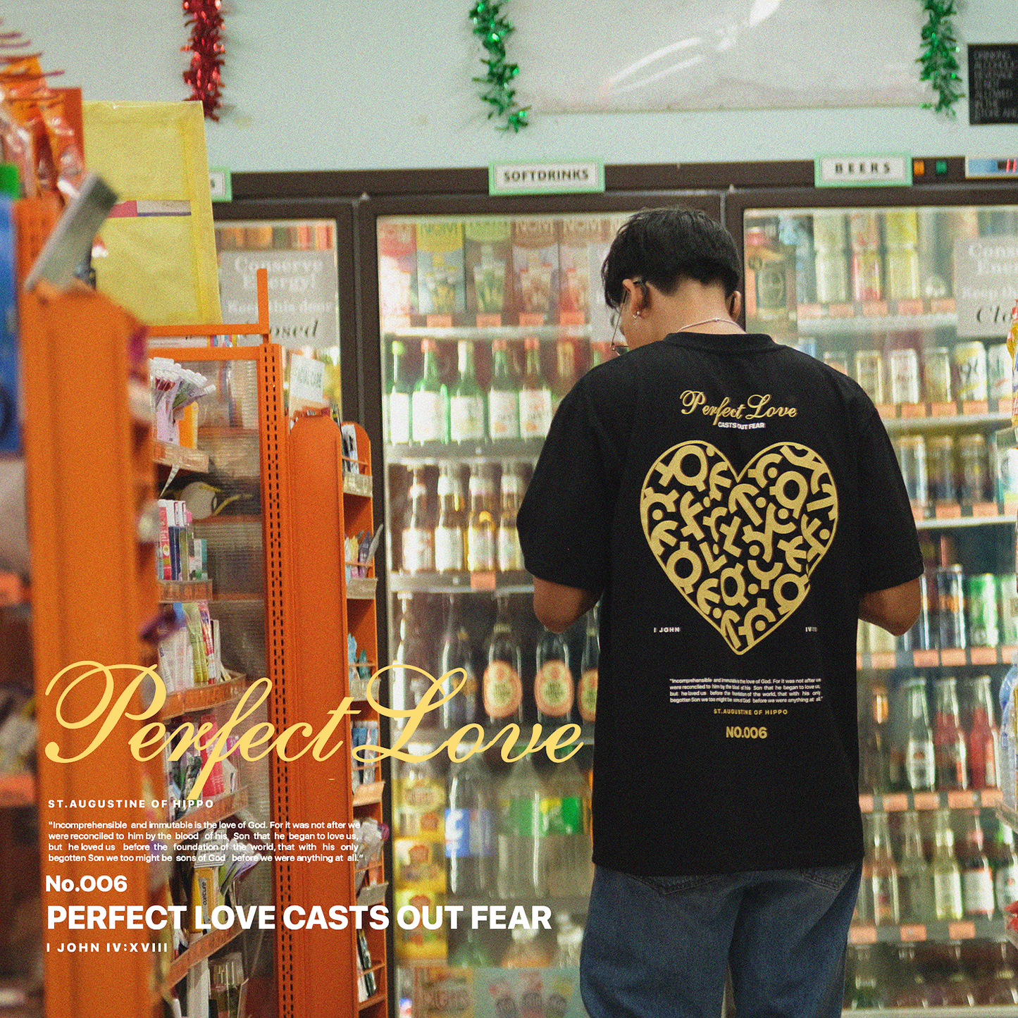 Perfect Love Casts Out Fear No.006 Limited Edition Art Shirt / Black Colorway