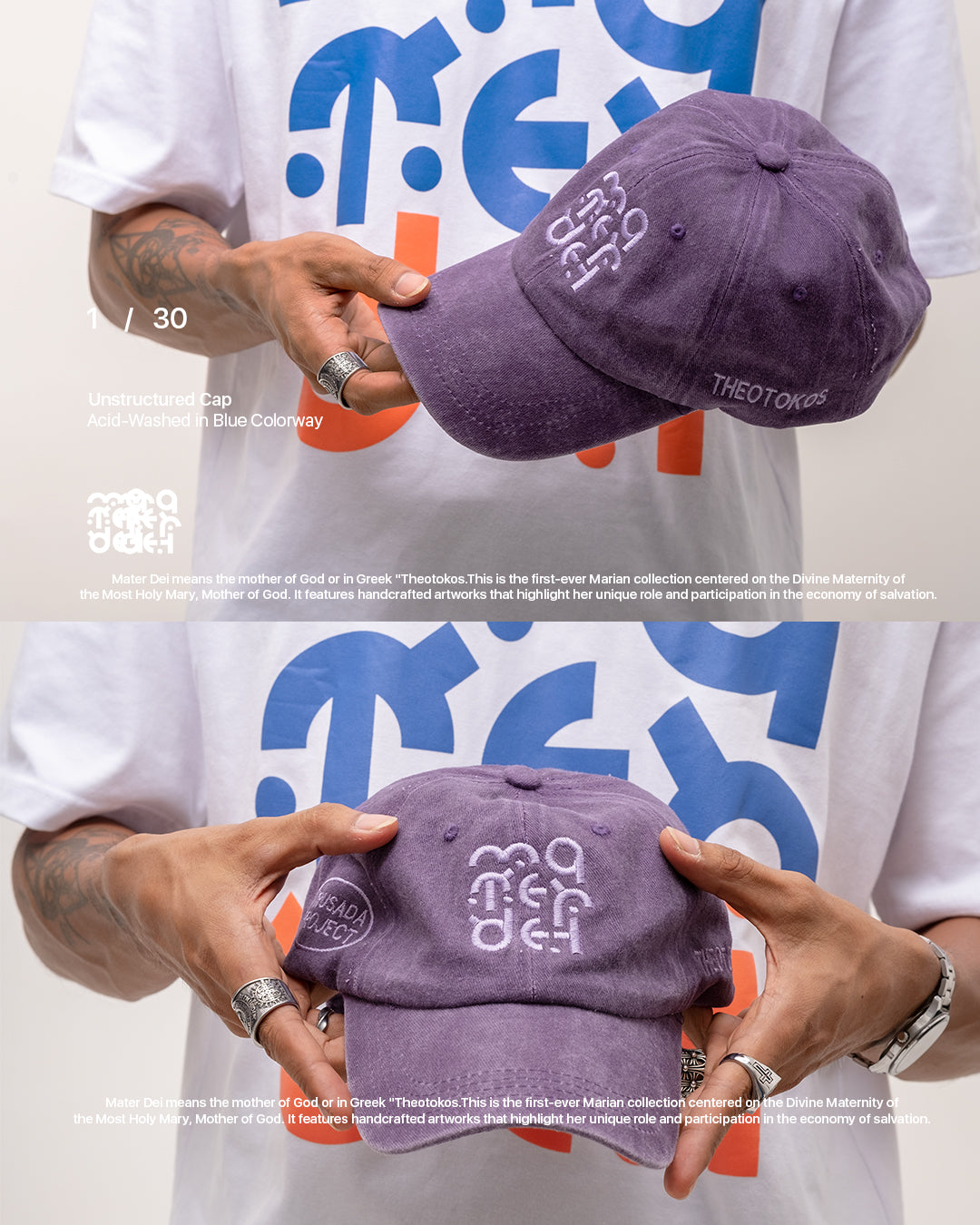 Mater Dei Acid-Washed Cap// Purple Colorway