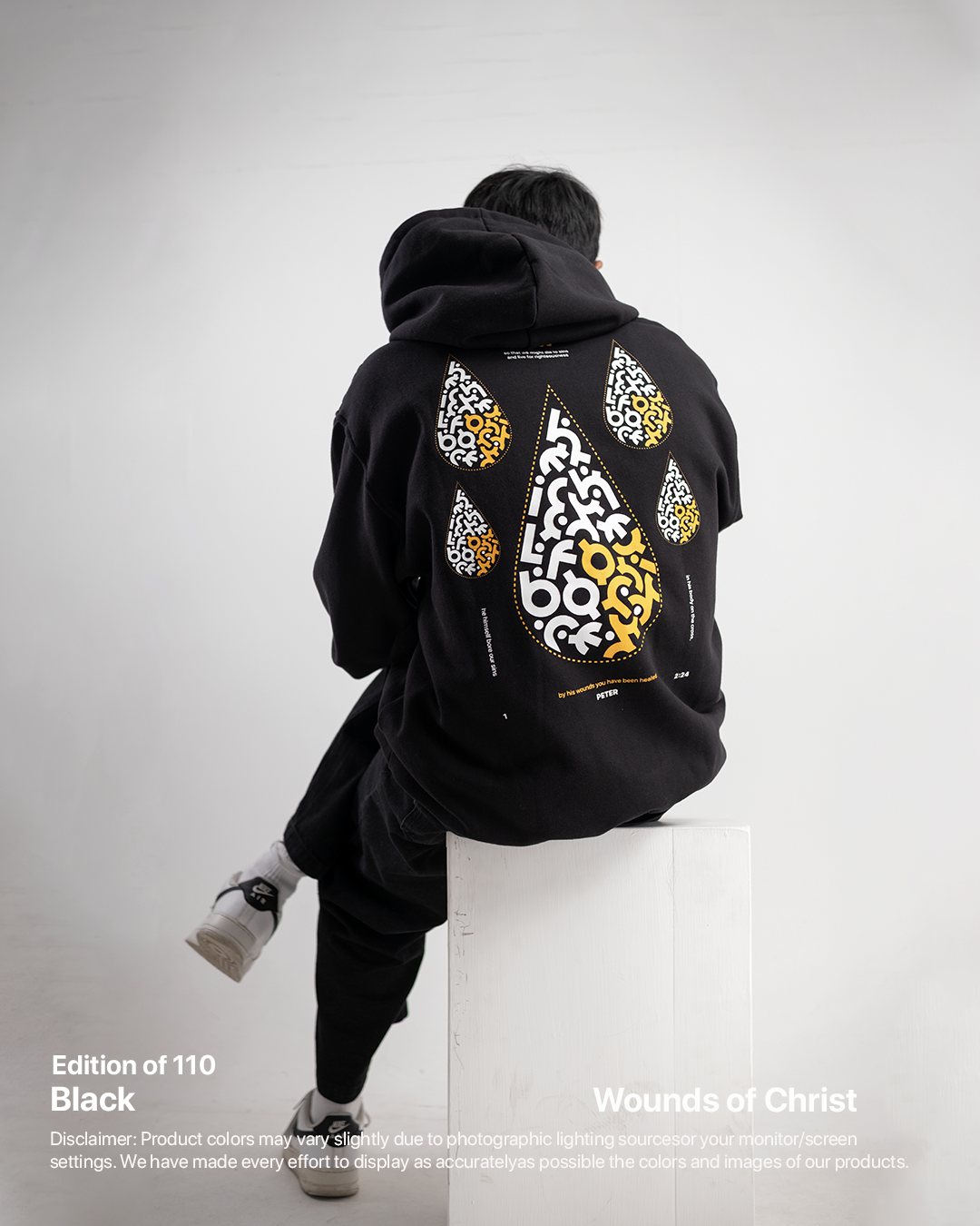 Wounds of Christ Pull Over Hoodie Black Colorway Edition of 110