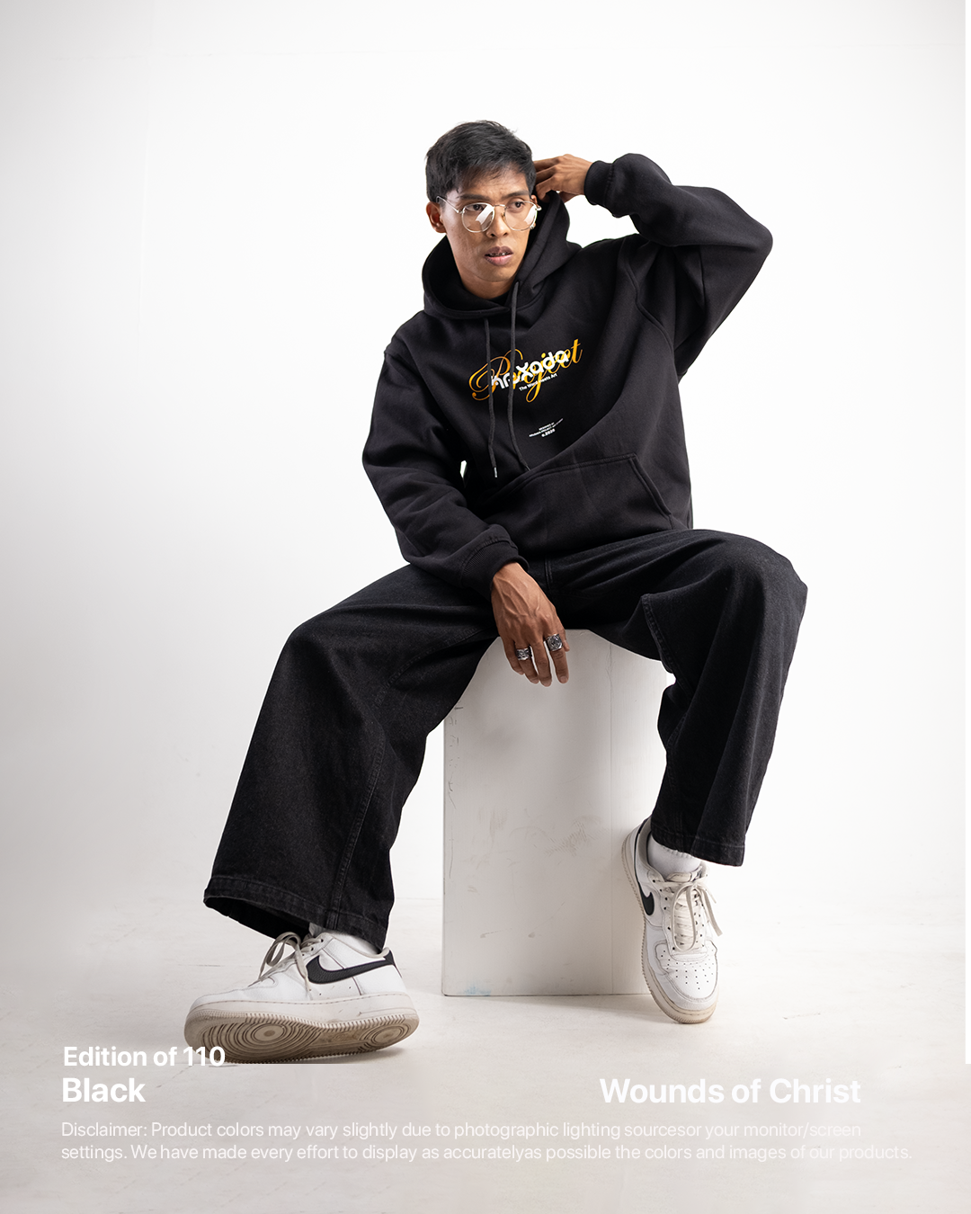 Wounds of Christ Pull Over Hoodie Black Colorway Edition of 110