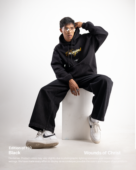 Wounds of Christ Pull Over Hoodie Black Colorway Edition of 110