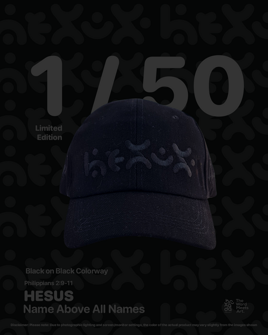 Hesus Cap Black on Black 1 of 50