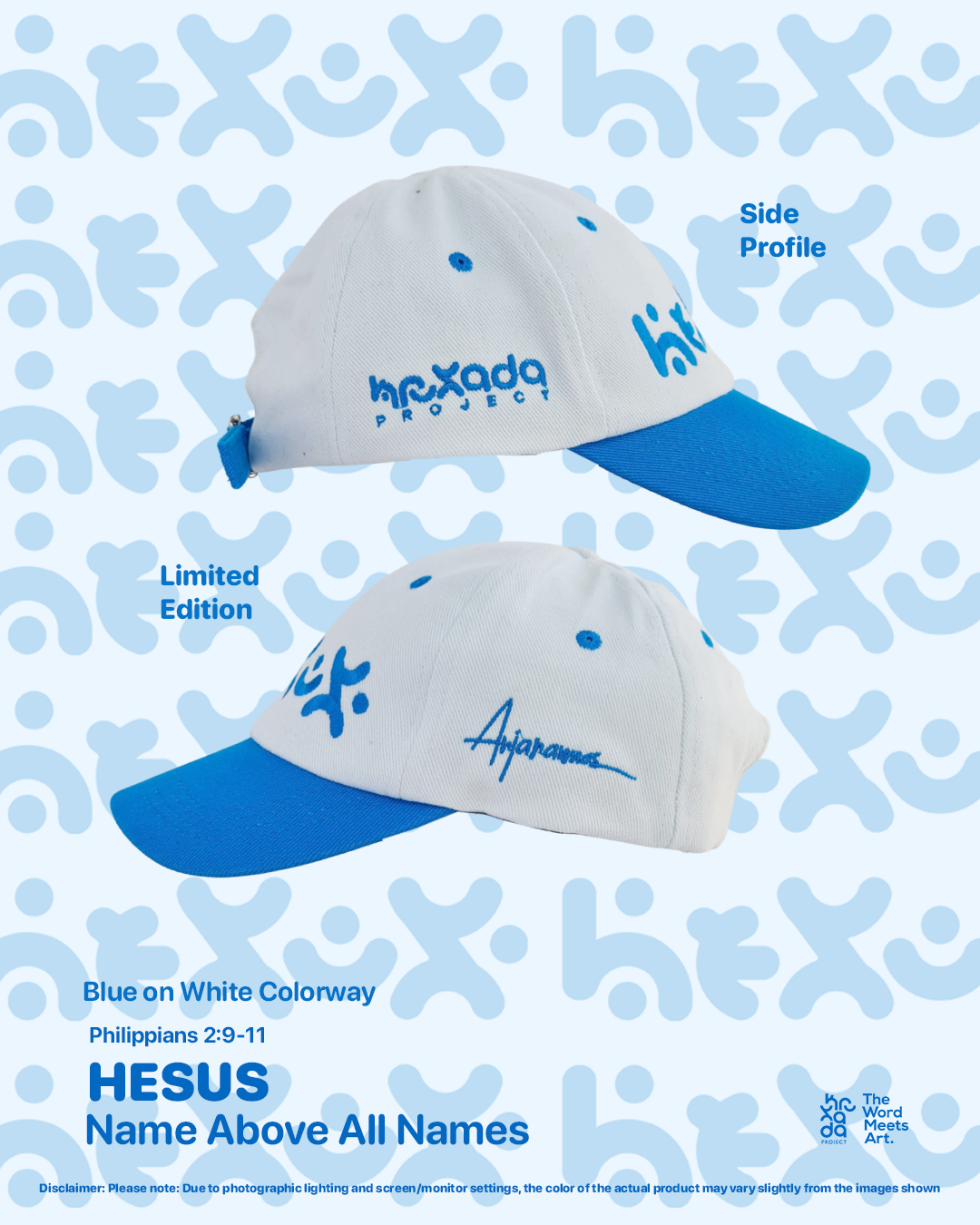 Hesus Cap Blue on White 1 of 25