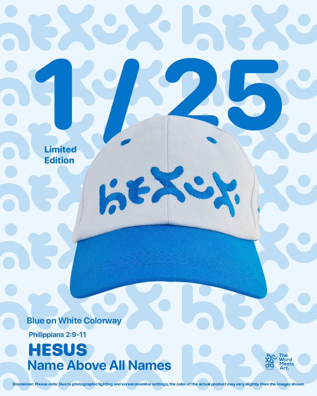 Hesus Cap Blue on White 1 of 25