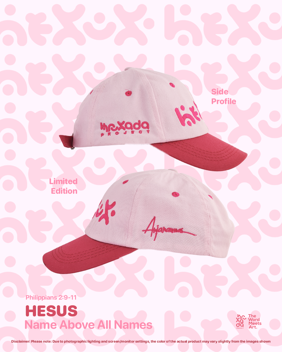 Hesus Cap Pink on Pink 1 of 25