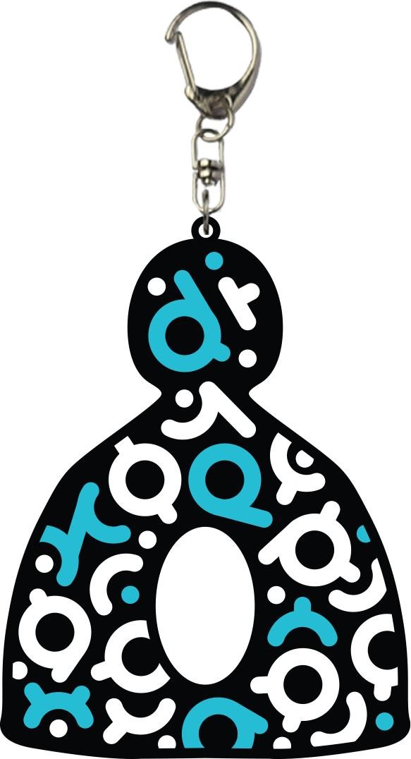 1 of 50 Diyos ang Nagpupuno Keychain // Blue and Black