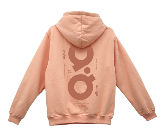 Alpha and Omega Oversized Pullover Hoodie PEACH Variant